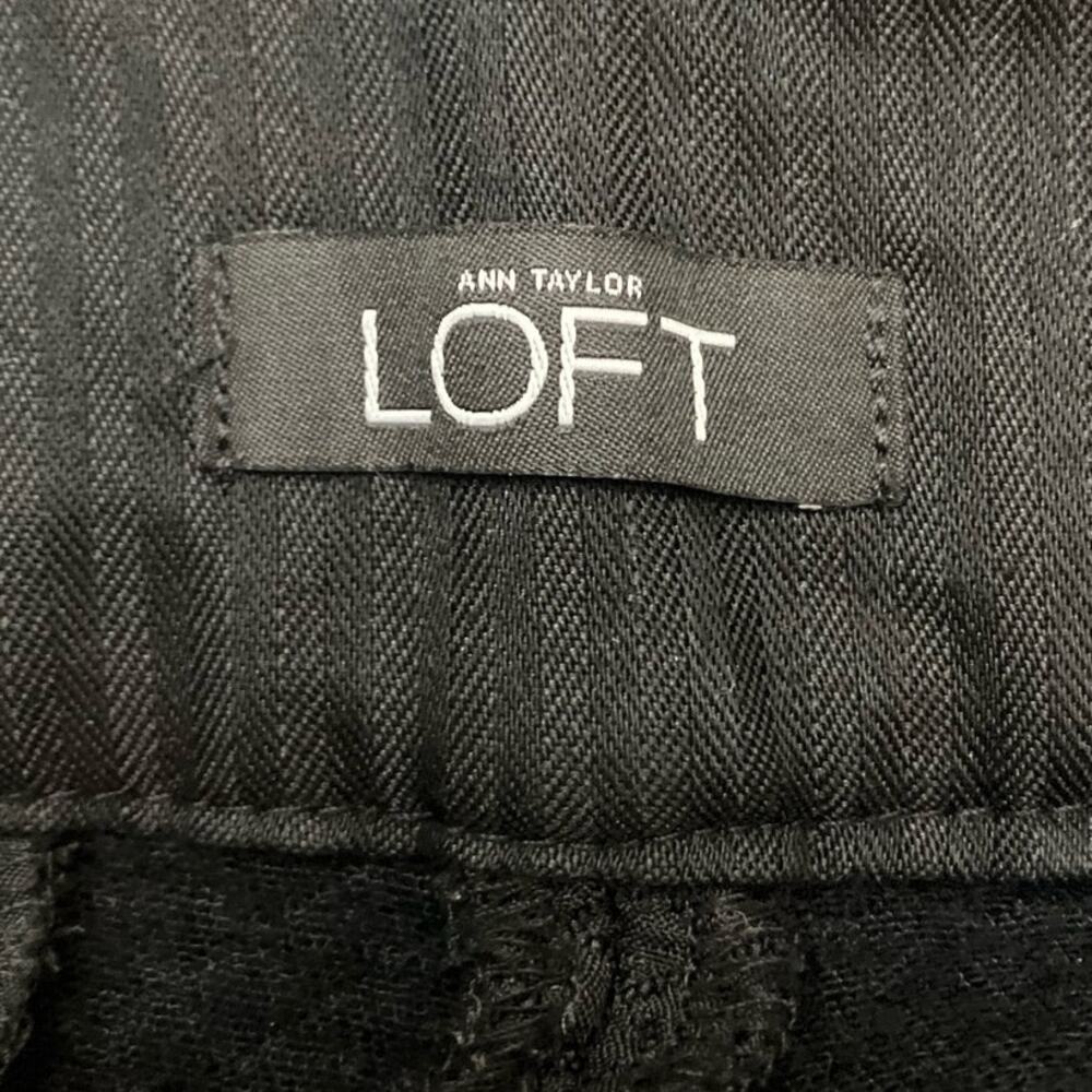 Ann Taylor Loft Women's Black Marisa Quilted Texture 26" Inseam Ankle Pants SZ 6 - Picture 6 of 9